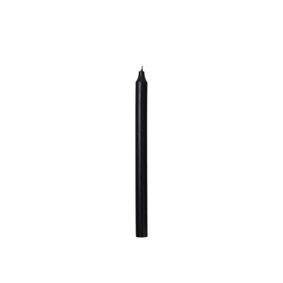 Broste Copenhagen Rustic Taper Candle in black on a white background