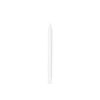 Broste Copenhagen Rustic Taper Candle in white on a white background