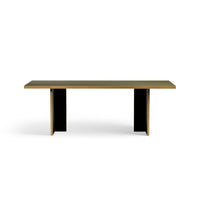 close-up of HKLIVING rectangular dining table showing smooth finish and contemporary design details
