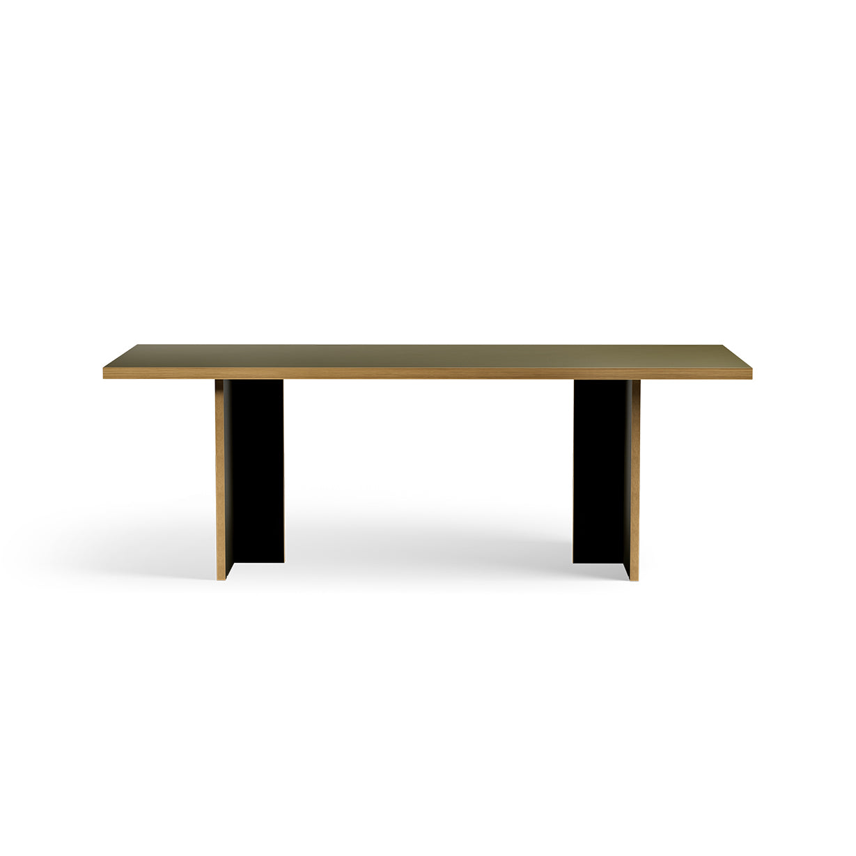 close-up of HKLIVING rectangular dining table showing smooth finish and contemporary design details
