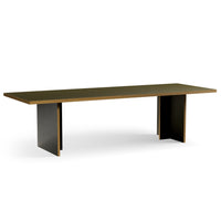 close-up of HKLIVING rectangular dining table showing smooth finish and modern design details
