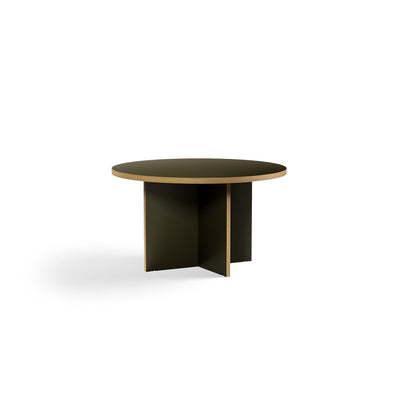 close-up of HKLIVING round dining table showing smooth finish and contemporary design details
