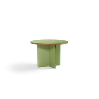 small round pistachio green dining table by HKLIVING