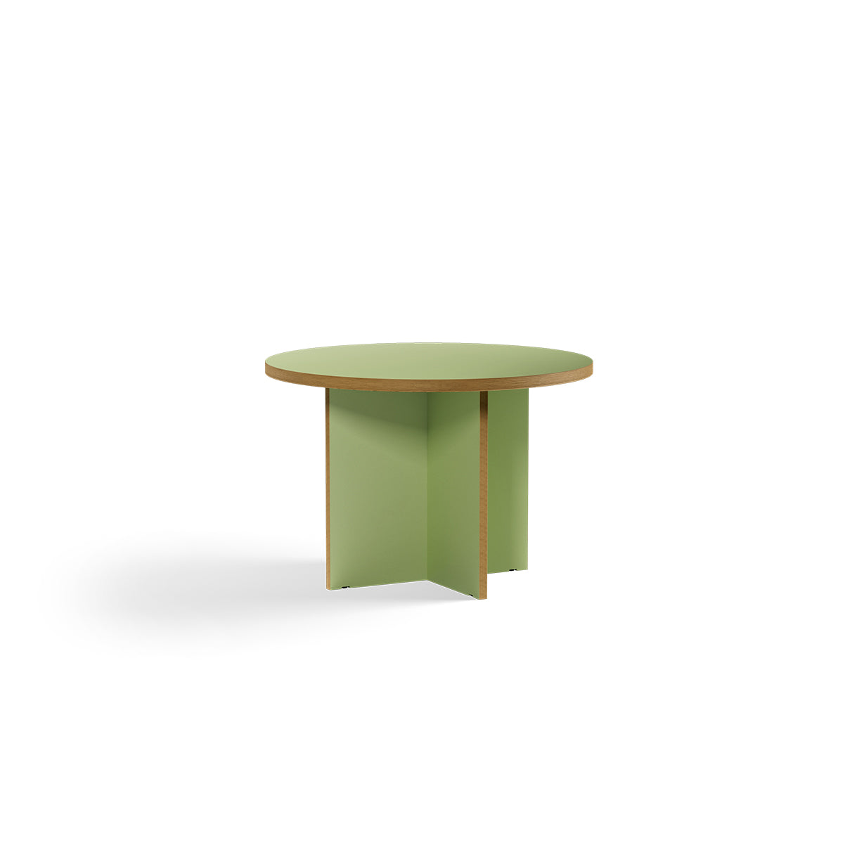 small round pistachio green dining table by HKLIVING