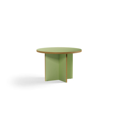 small round pistachio green dining table by HKLIVING
