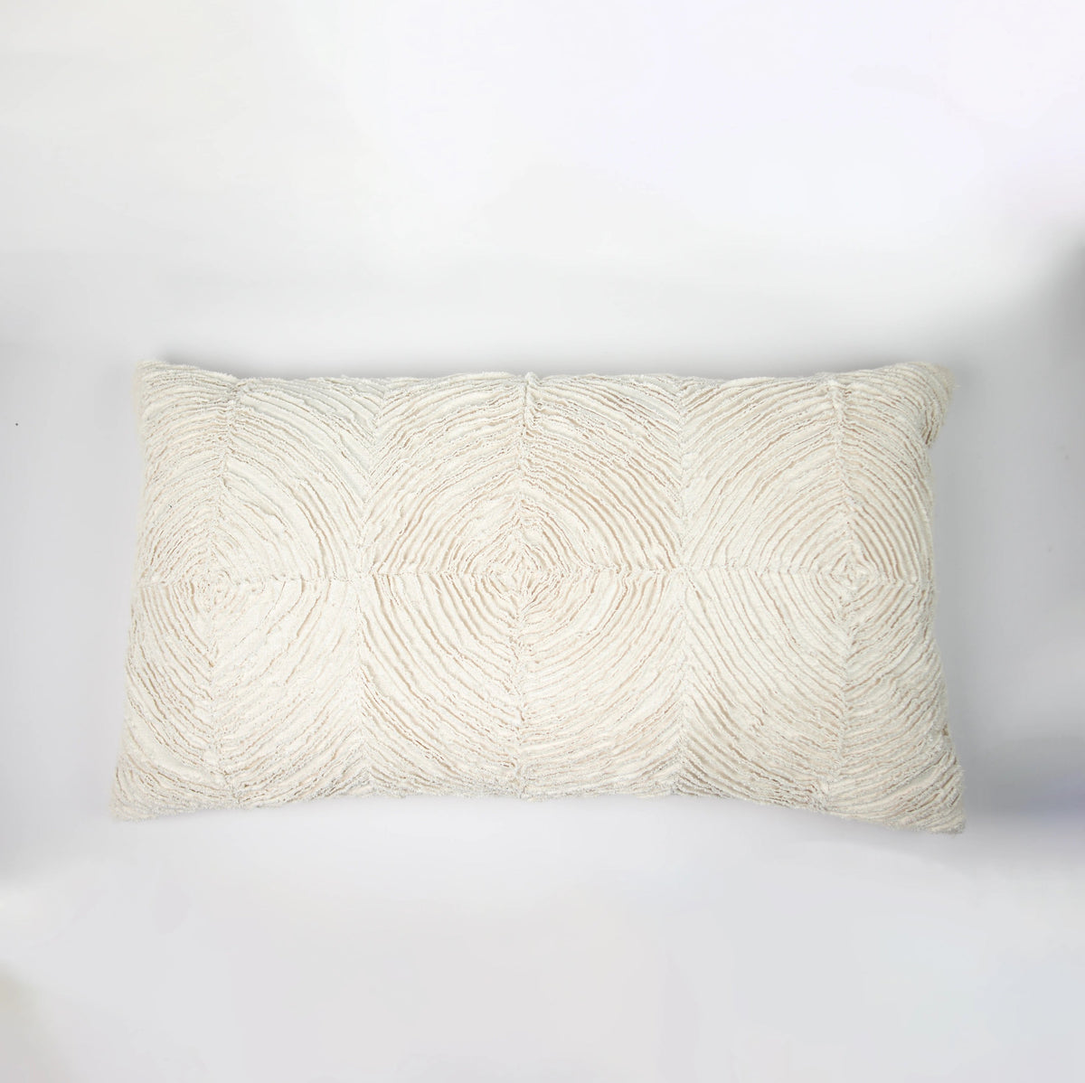 Elba cream textured cotton cushion 50x90 cm by Olsson & Jensen, front view