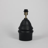 Ella black handmade ceramic tiered lamp base by Olsson & Jensen without a shade