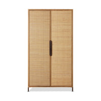Pioneer Rattan Cupboard - Natural Wooden Storage Cabinet by HKLIVING