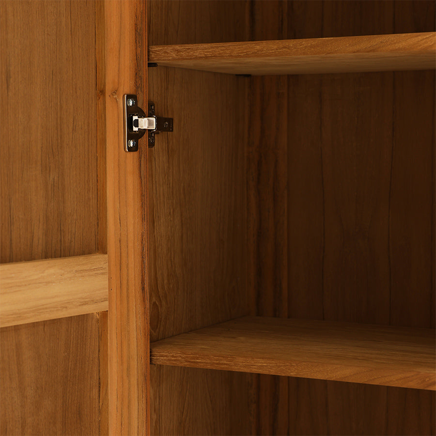Pioneer Rattan Cupboard - Natural Wooden Storage Cabinet by HKLIVING