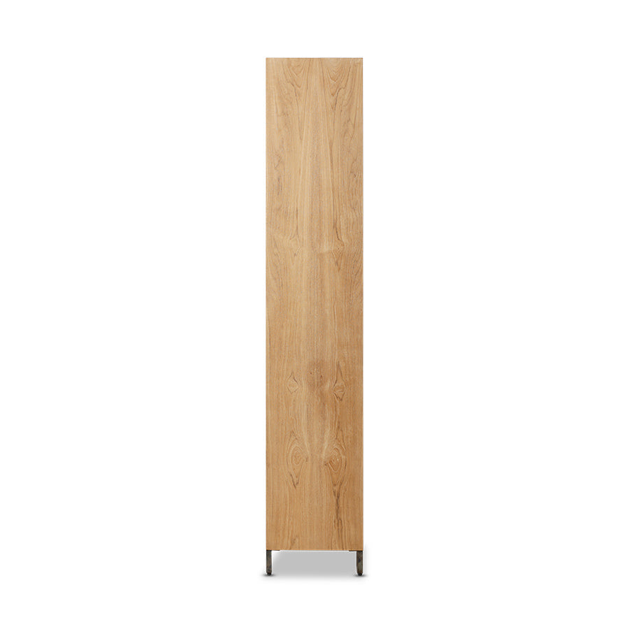 Pioneer Canvas Cupboard - Green Wooden Storage Cabinet with Canvas Doors by HKLIVING