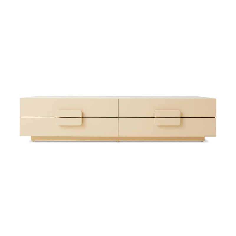 HKLIVING spacious lowboard in cream, front view on a white background
