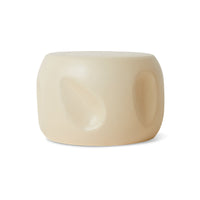 Cream Ceramic Side Table, Shell, Currents by HKLIVING