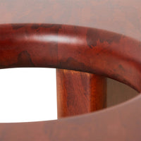 Circular Conversation Coffee Table in Deep Mango Wood 85cm by HKLIVING