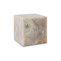 Marble Block Table, Pink Onyx by HKLIVING