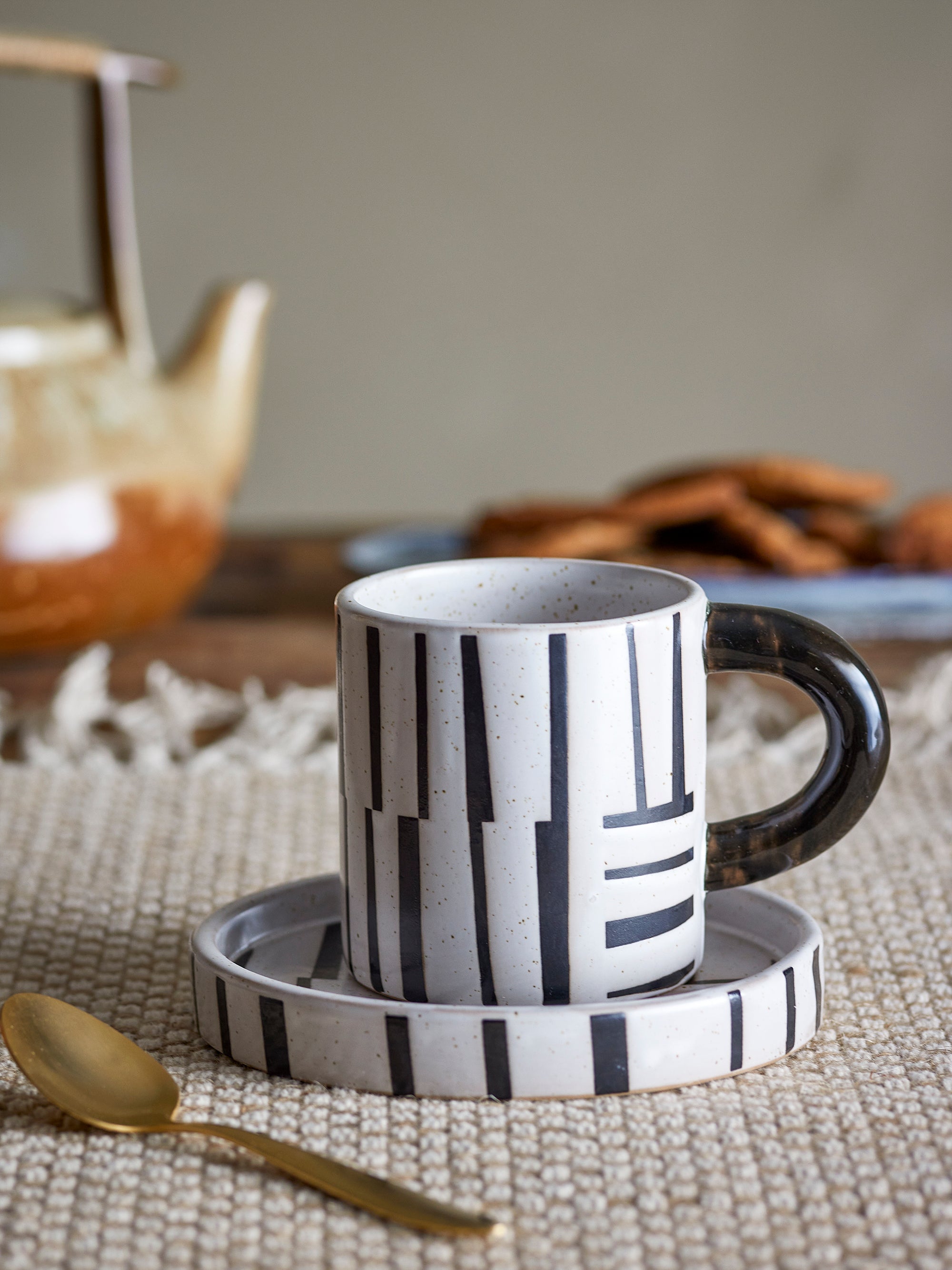 Frankie Cup with Saucer styled on breakfast table