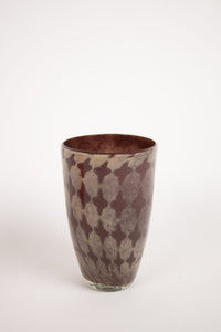 Harley brown patterned glass vase by Olsson & Jensen, 28 cm