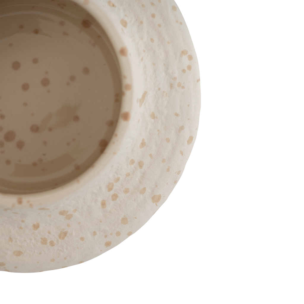 Looking into the glossy interior of the Hea tealight holder