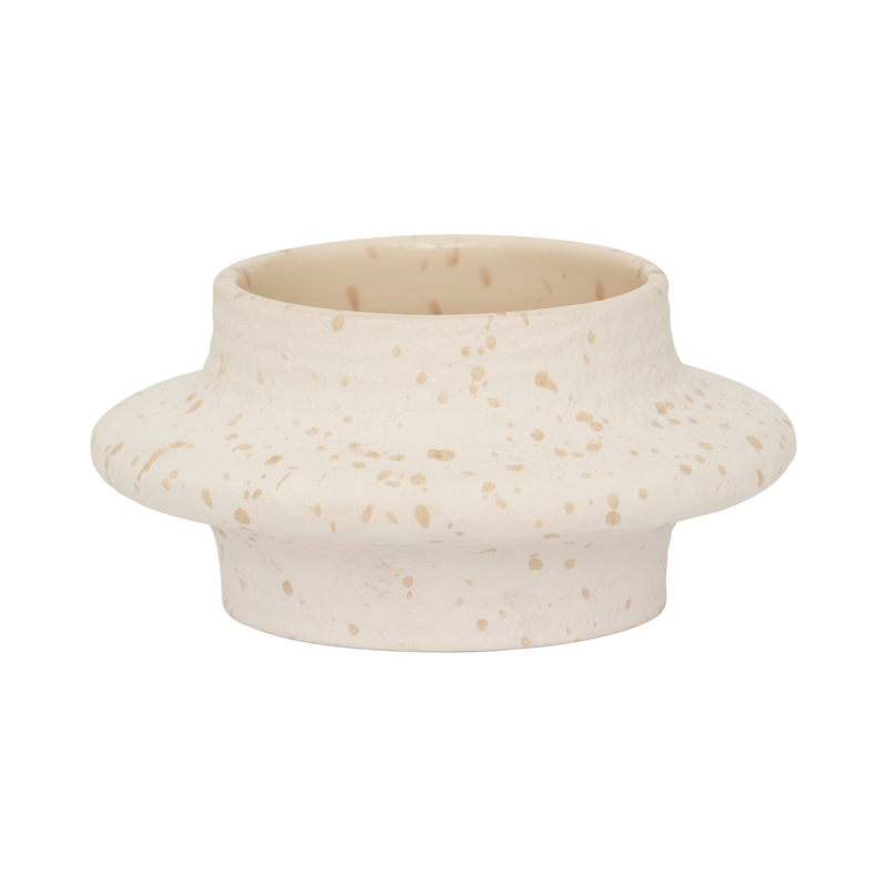 Hea XL tealight holder in speckled off-white by Urban Nature Culture
