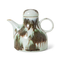 HKLIVING 70s ceramics coffee pot in tide glaze front view

