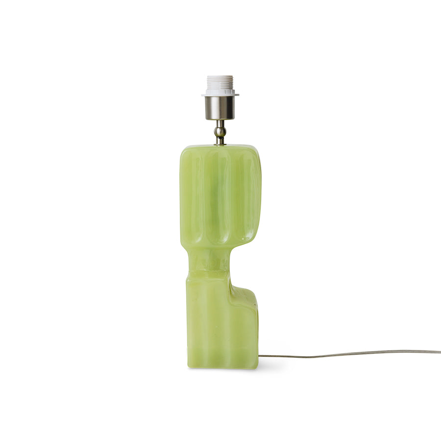 lime column table lamp base by HKLIVING showing sculptural polyresin shape