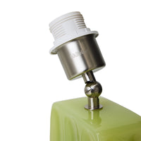 close up of HKLIVING lime table lamp base showing E27 fitting and adjustable metal detail
