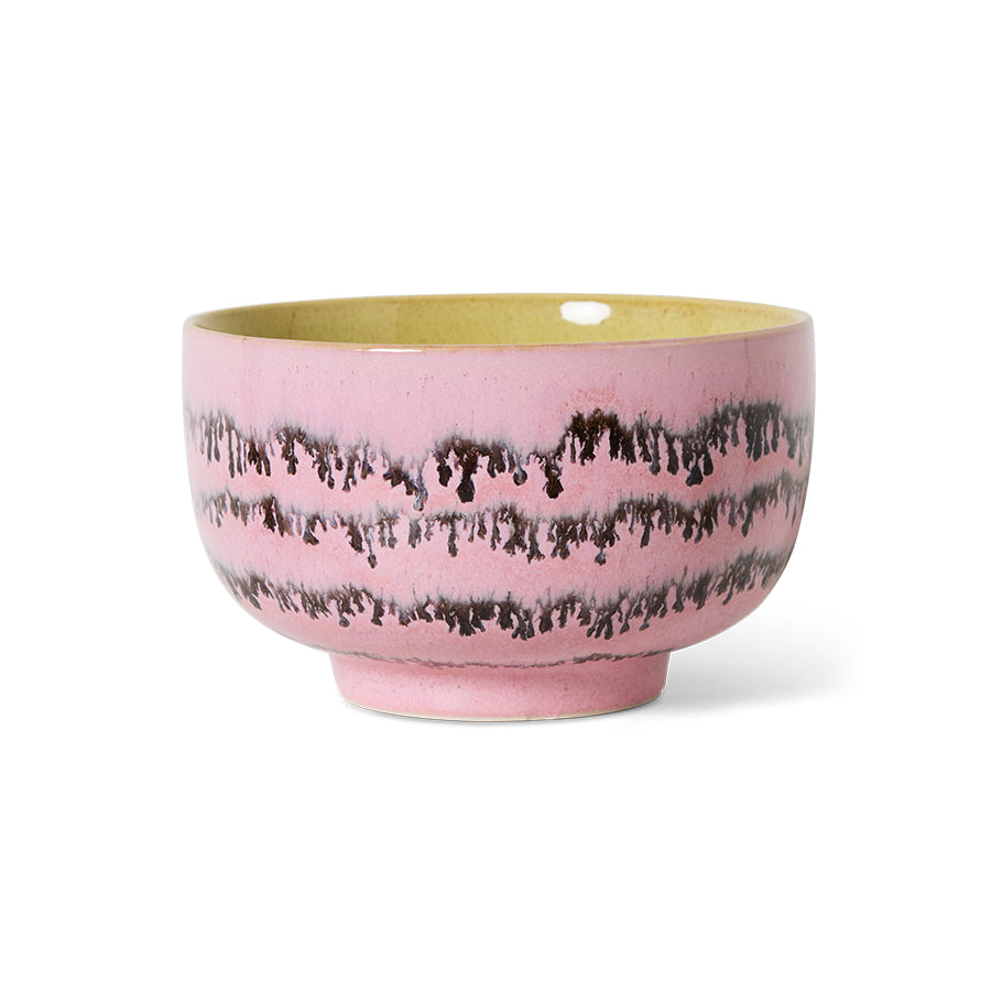 HKLIVING 70s ceramics noodle bowl bubble front product image
