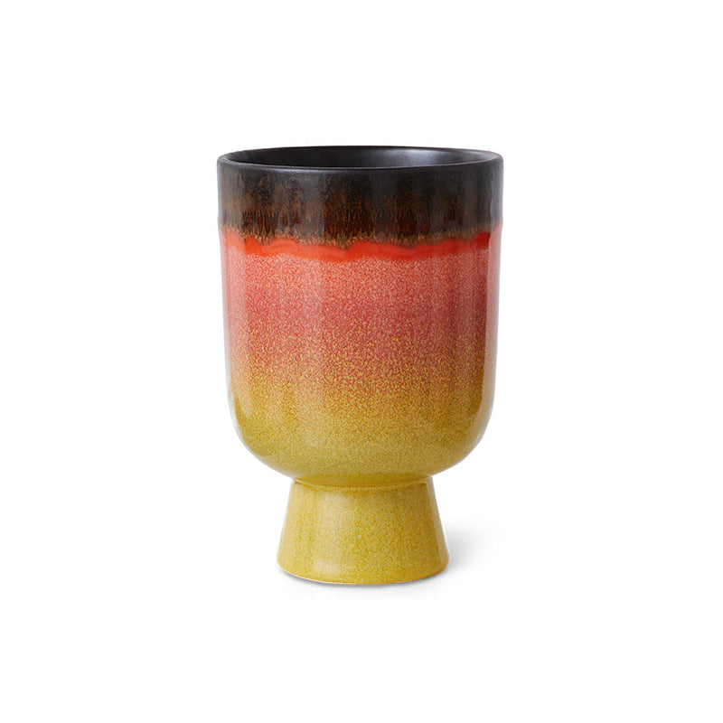 fig coloured ceramic flower pot by HKLIVING on white background
