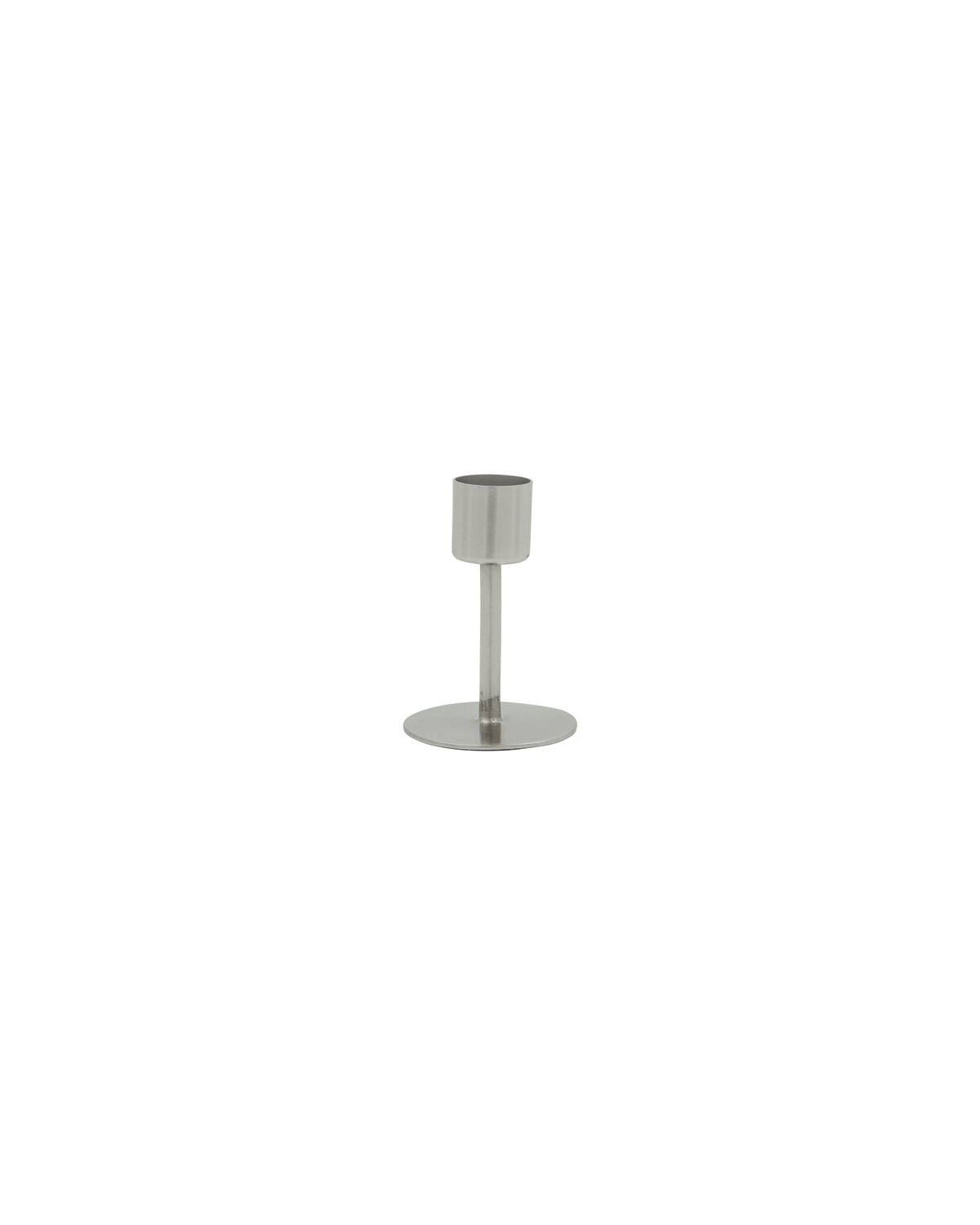 House Doctor Anit candle holder in brushed silver, Short