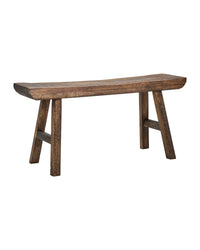 House Doctor Lane 2-seater bench in brown paulownia wood