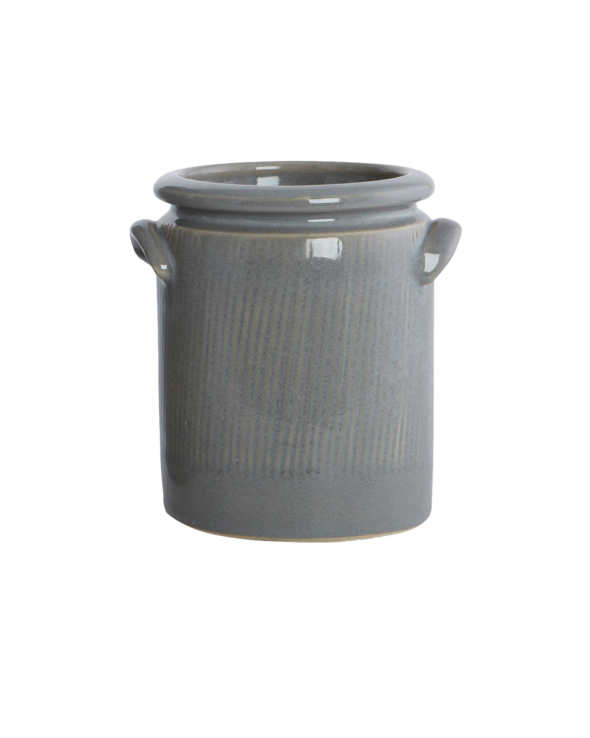 house doctor pottery s planter light grey ceramic on kitchen shelf
