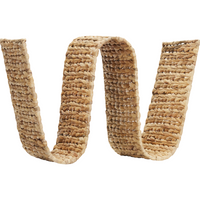 house doctor wave magazine holder natural water hyacinth sculptural shape
