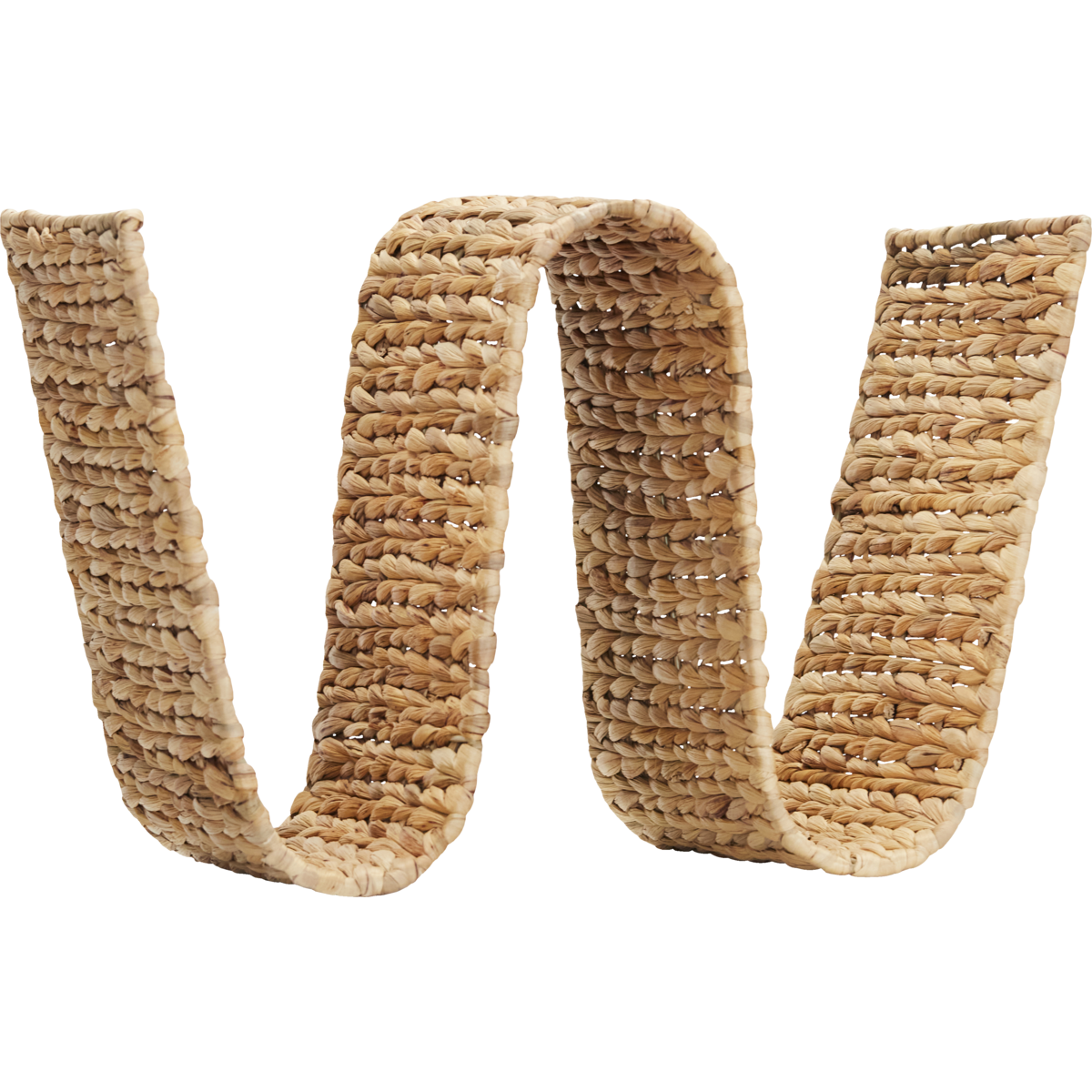 house doctor wave magazine holder natural water hyacinth sculptural shape
