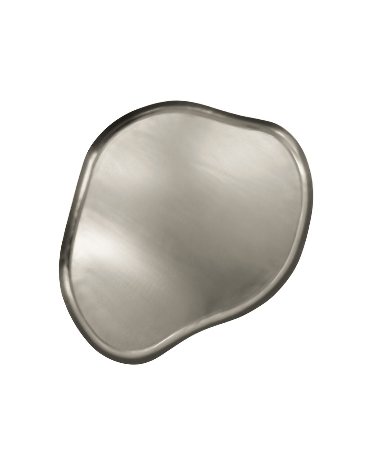 House Doctor Osea Tray, Silver Finish – organic sculptural shape shown from above on a white background