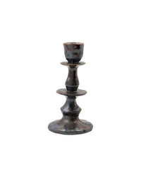 House Doctor Lucca Candle Holder, Black, Large, shown in full on a white background