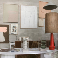 Cone Lamp Shade Silk Brown (32cm)