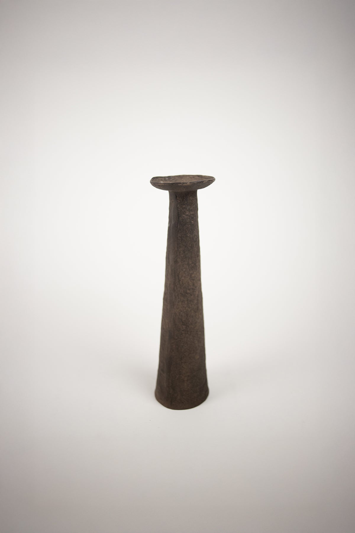 Indi dark rustic pillar candle holder by Olsson & Jensen, 36 cm