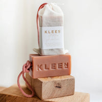 KLEEN Good Vibrations natural lemongrass soap on a rope, product detail