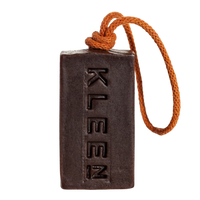 Brown Tall Dark and Handsome coffee soap by KLEEN hanging from its recycled cotton rope