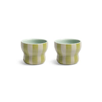 pair of &klevering circus small green espresso cups cut-out front view
