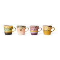 Americano Coffee Mugs, Set of 4, 70s Ceramics, Radiant by HKLIVING