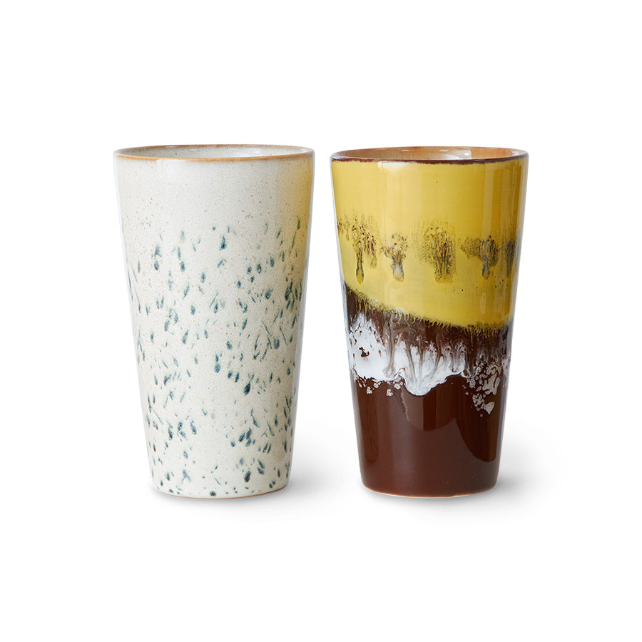 Latte Mugs, Set of 2, Brine from 70s Collection by HKLIVING