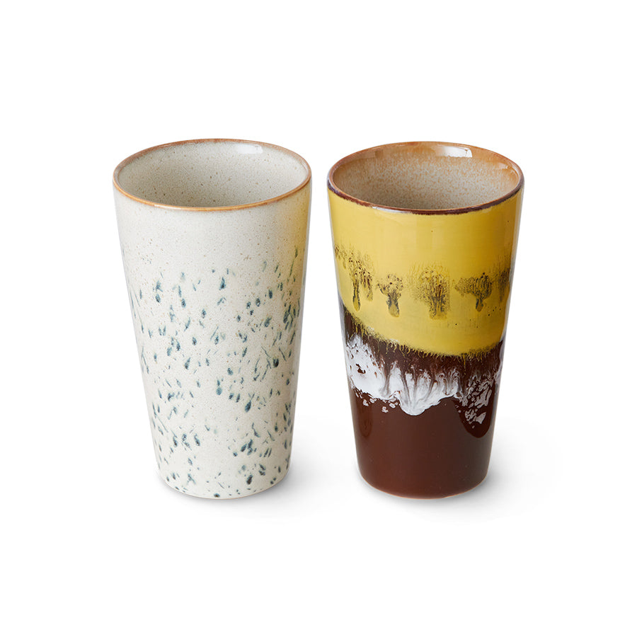 Latte Mugs, Set of 2, Brine from 70s Collection by HKLIVING
