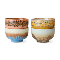 Noodle Bowls, Set of 4, Seabreeze from 70s Ceramics by HKLIVING