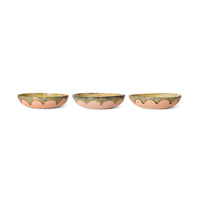 HKLIVING 70s Ceramic Salad Bowl - 33cm -  Sunflower Blossom Peach Pink Yellow