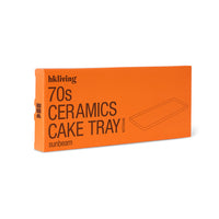 Long hkliving 70s Ceramics Cake Tray – Sunbeam Multicolour Stoneware - 31x13cm Oblong Mustard Yellow Tray