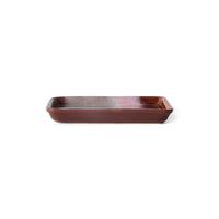 side view of HKLIVING Bloom XS dish showing shallow rectangular stoneware shape
