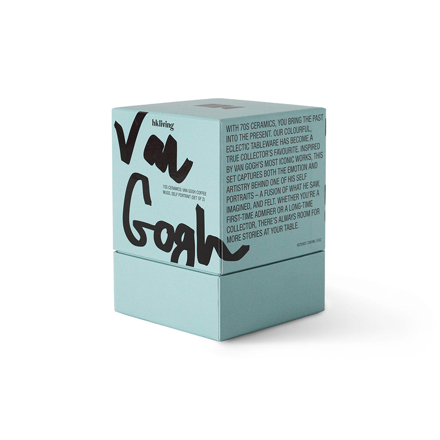 HKLIVING Van Gogh Self Portrait 70s ceramics coffee mug gift box packaging