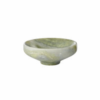Lene Bjerre Marnine footed marble bowl, small 10cm, in pale green marble