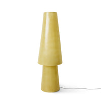 HKLIVING Glassfibre Floor Lamp in Soft Green on white background showing full stacked conical form and cord