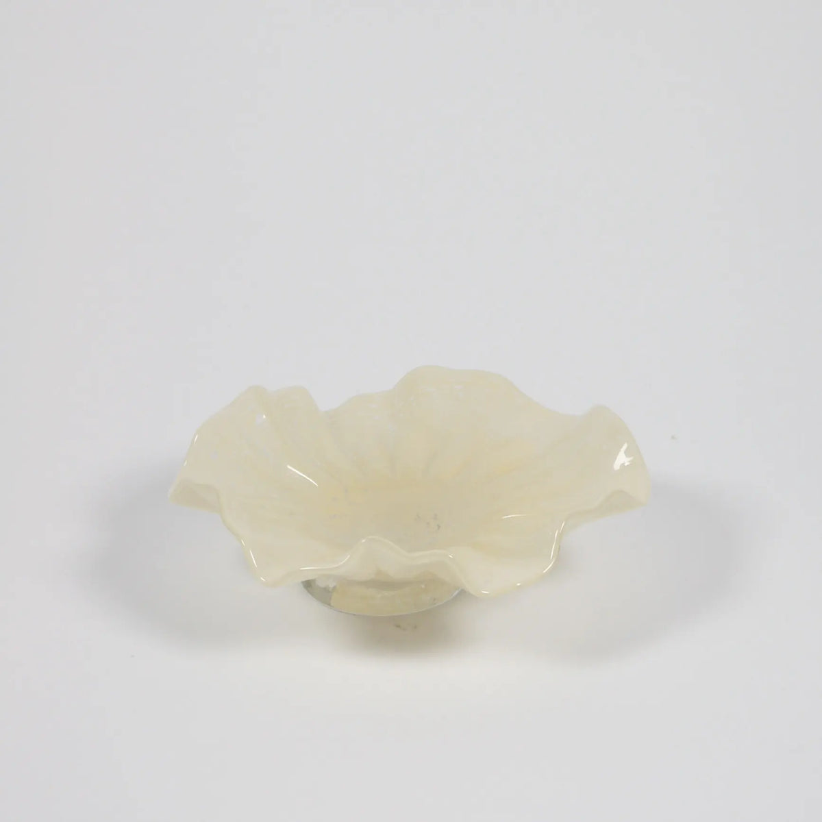Loa vanilla glass bowl on a foot by Olsson & Jensen